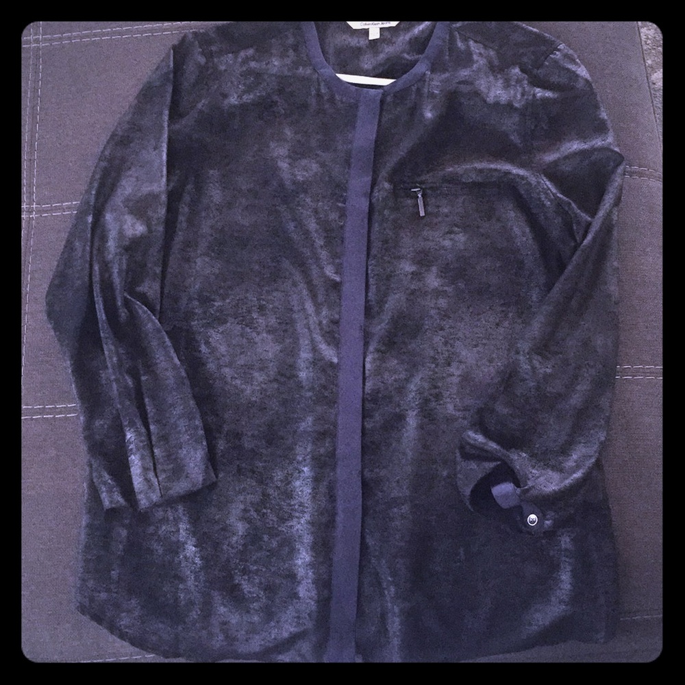 Button Down shimmer top